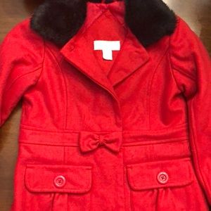 London Fog girls winter coat with fur trim